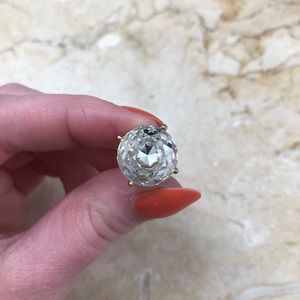 KATE SPADE large crystal colored diamond studs
